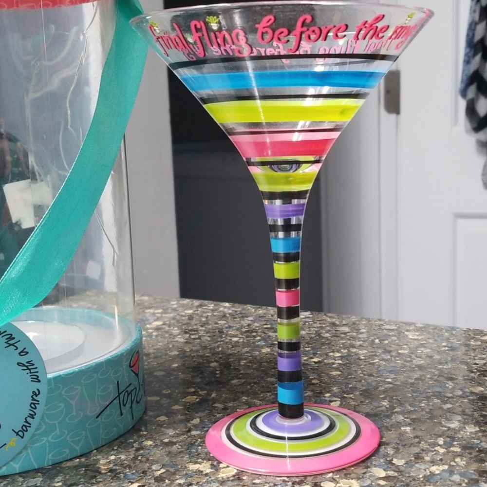 Martini glass for Bridal shower NWOT